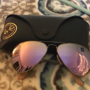 Rayban purple mirrored (reflective) aviators